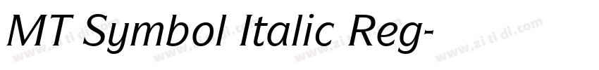 MT Symbol Italic Reg字体转换